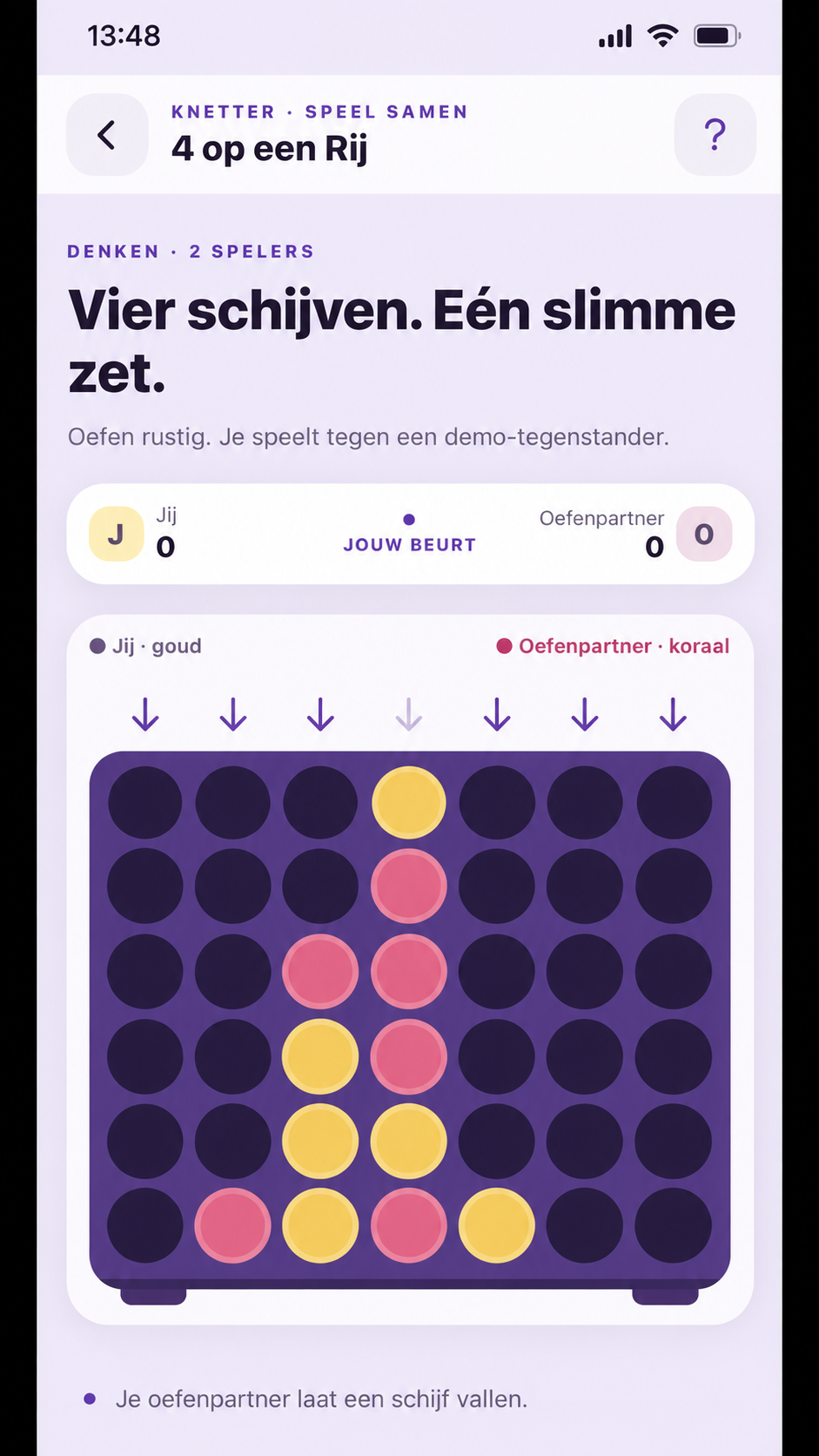 Vier op een rij in Knetter Games